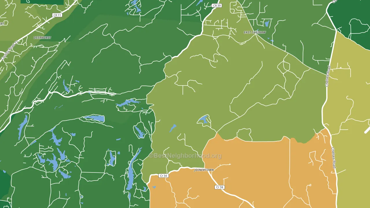 Siluria, AL block-group voter-turnout map