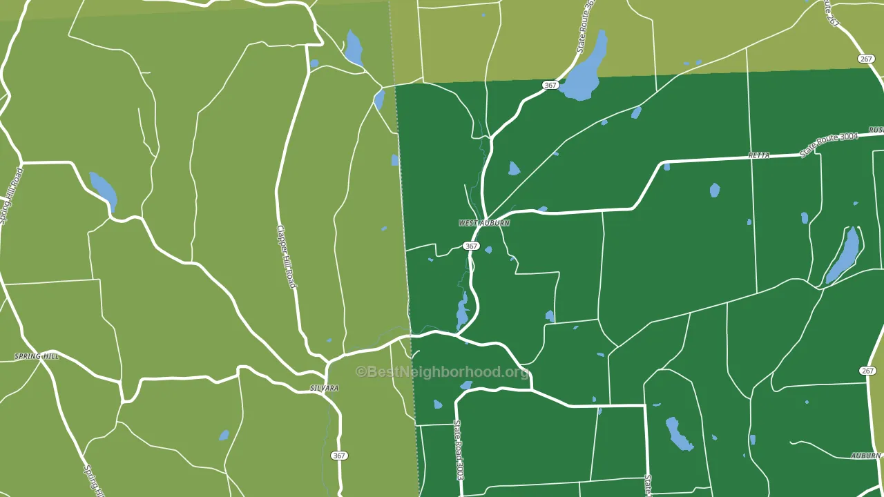 Silvara, PA block-group voter-turnout map