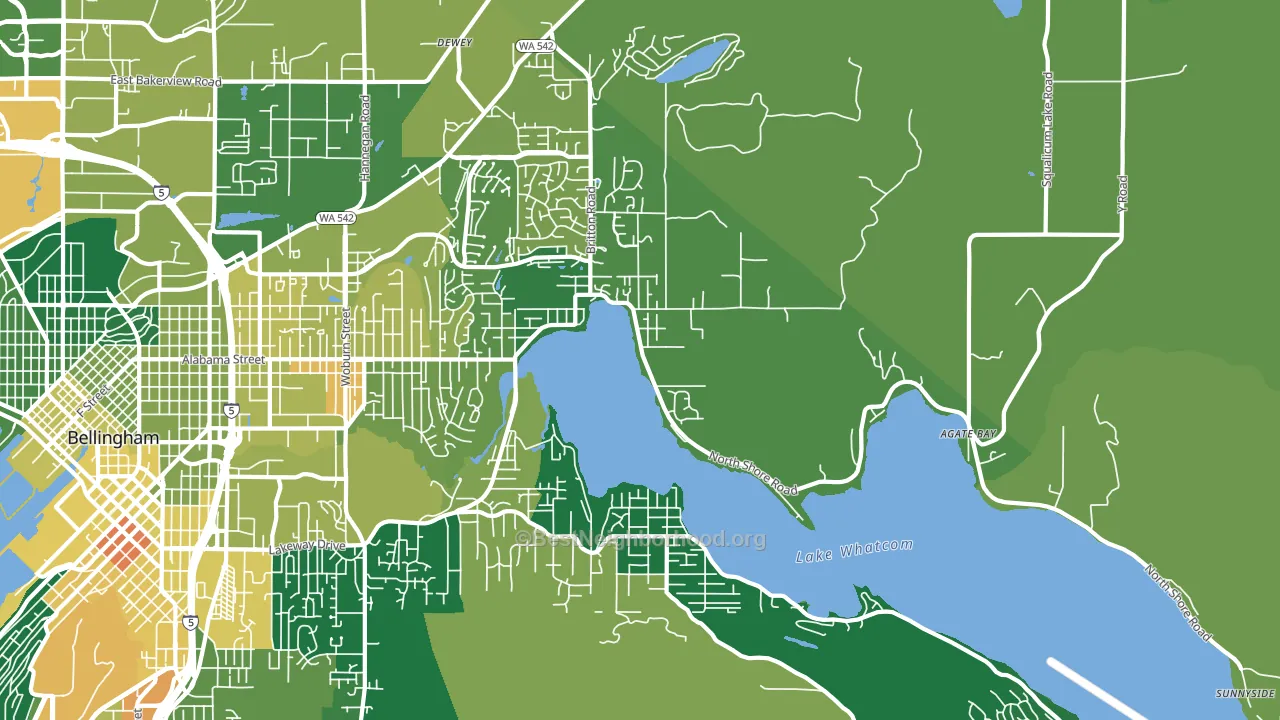 Silver Beach, Bellingham, WA block-group voter-turnout map