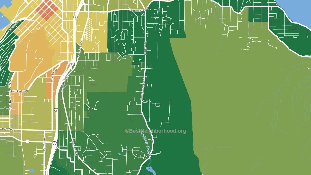 Silver Beach, WA block-group voter-turnout map