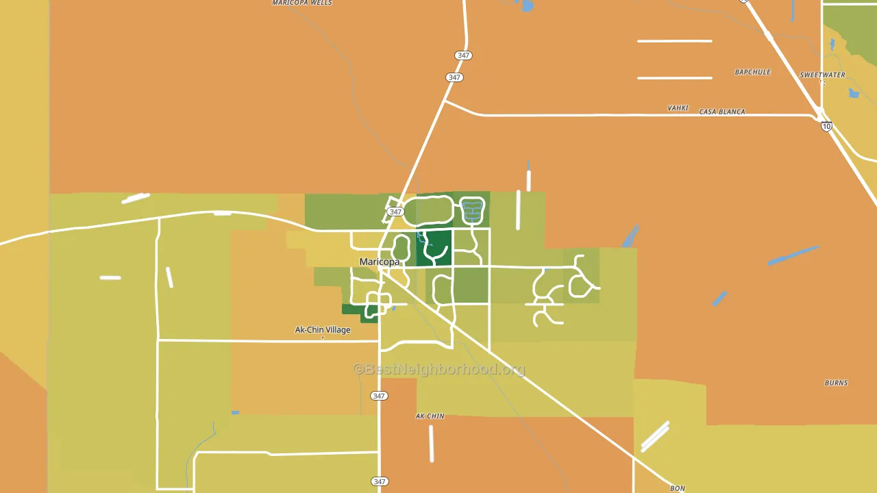Silver Bell, AZ block-group voter-turnout map