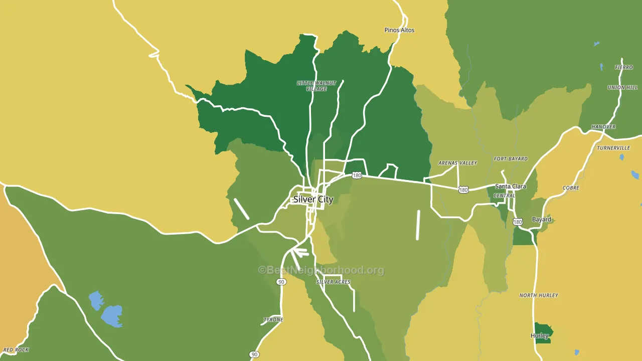Silver City, NM block-group voter-turnout map