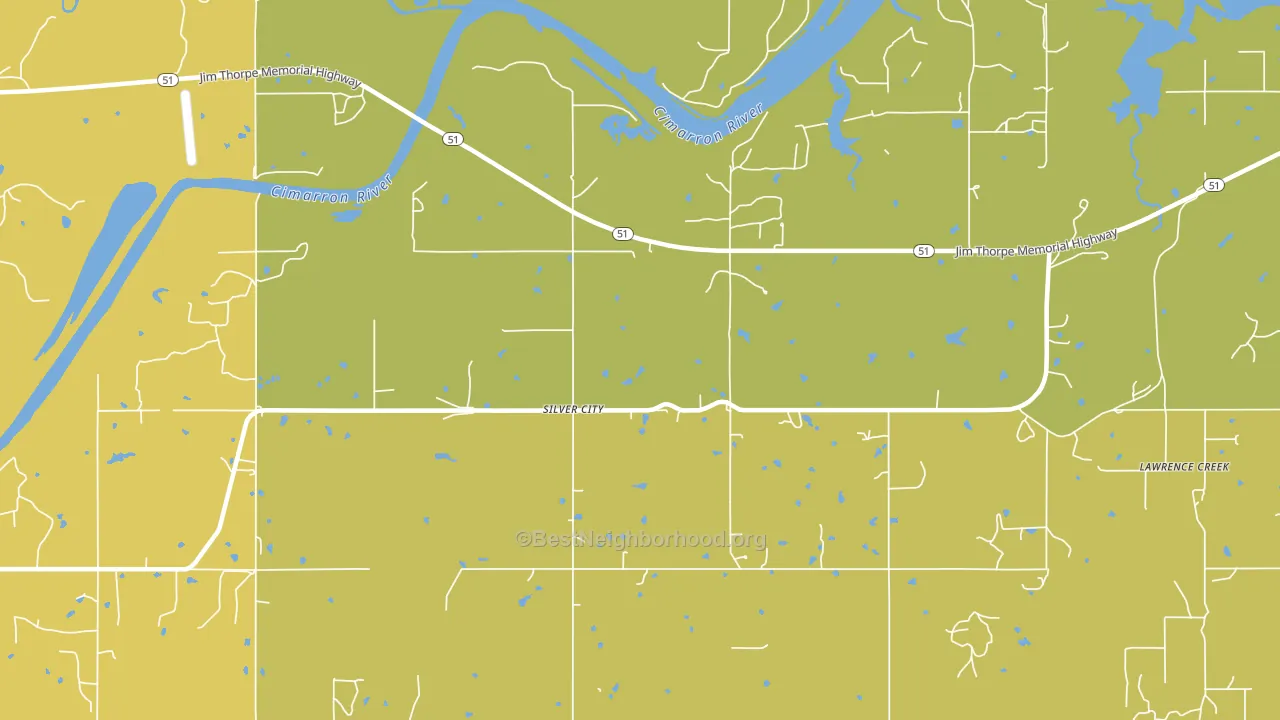 Silver City, OK block-group voter-turnout map