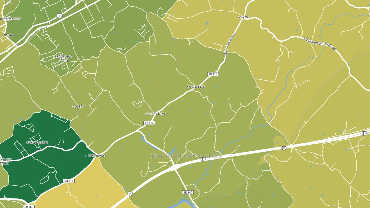 Silver City, TN block-group voter-turnout map