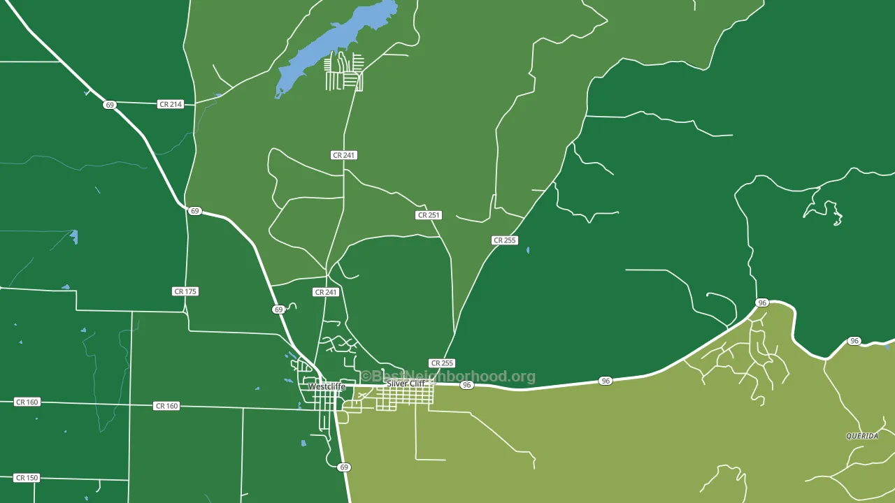 Silver Cliff, CO block-group voter-turnout map