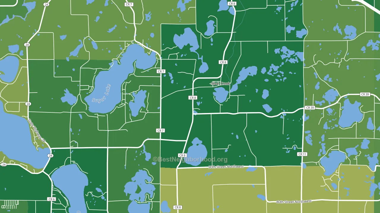 Silver Creek, MN block-group voter-turnout map