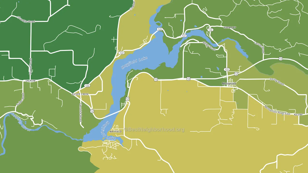Silver Creek, WA block-group voter-turnout map