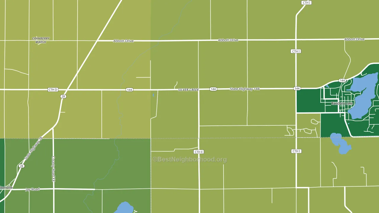 Silver Creek, WI block-group voter-turnout map