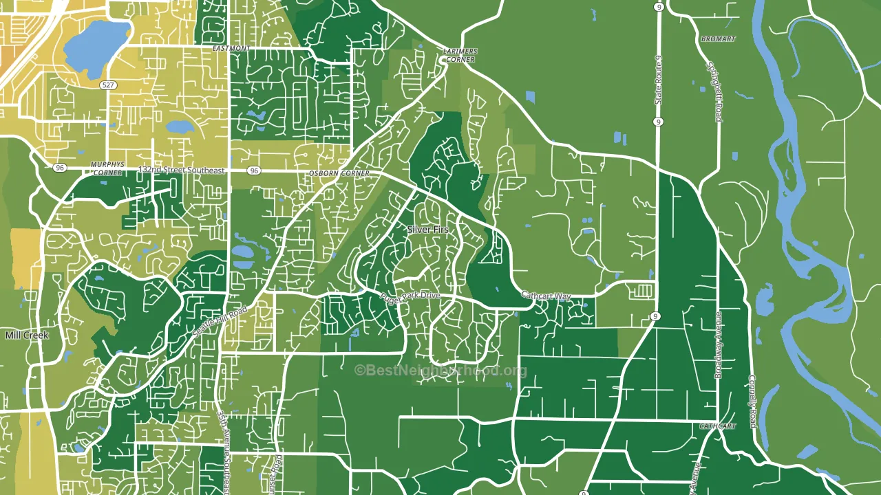 Silver Firs, WA block-group voter-turnout map
