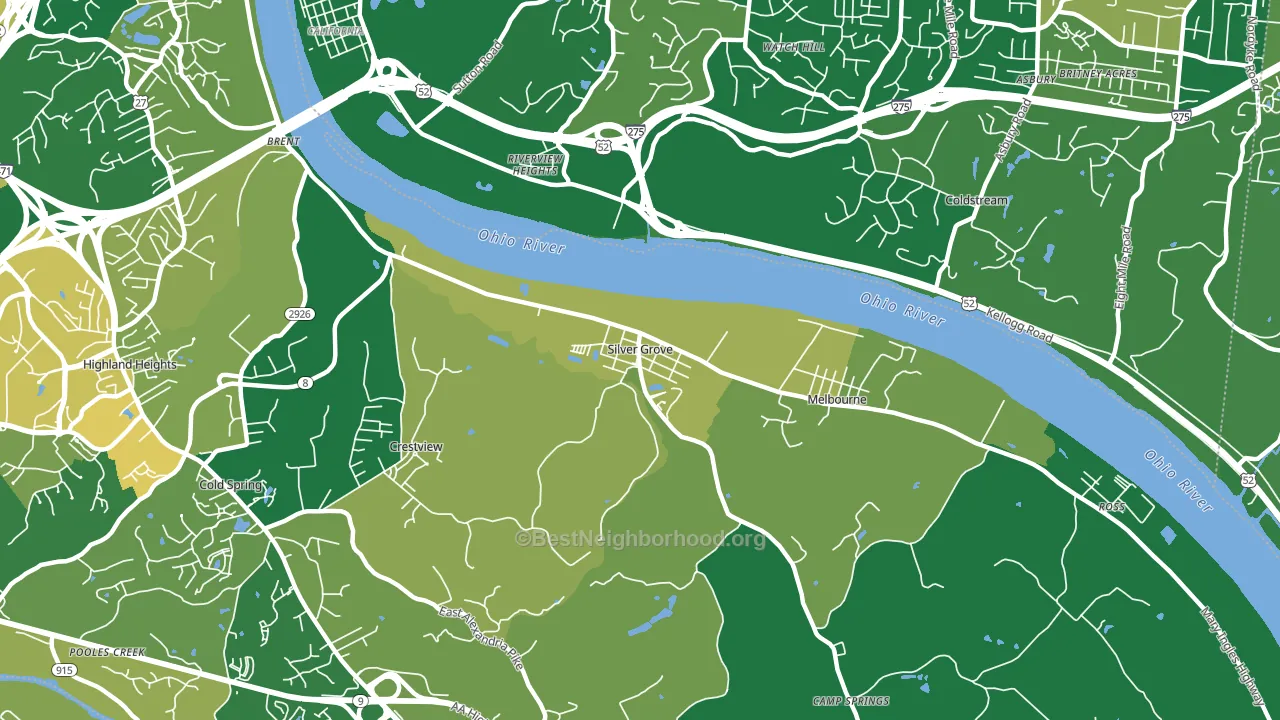 Silver Grove, KY block-group voter-turnout map