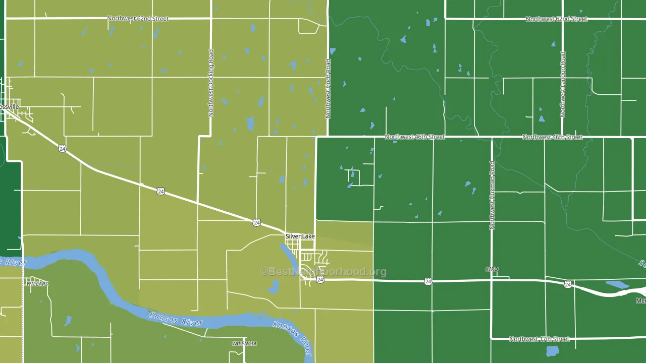 Silver Lake, KS block-group voter-turnout map