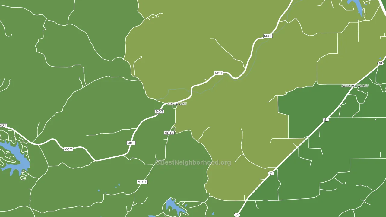 Silver Lake, MO block-group voter-turnout map
