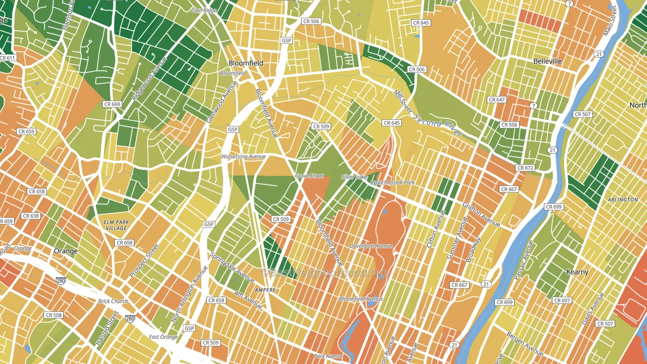 Silver Lake, NJ block-group voter-turnout map