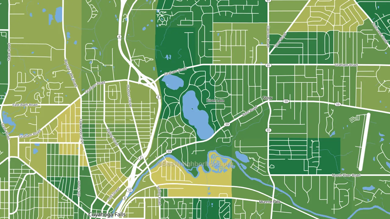 Silver Lake, OH block-group voter-turnout map