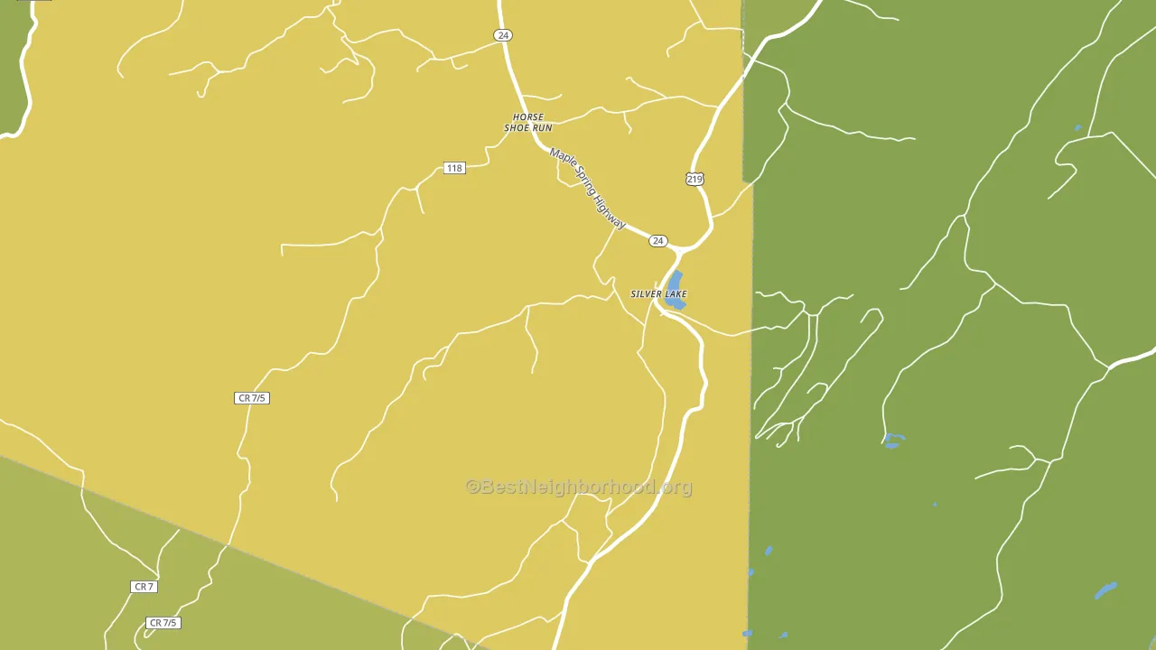 Silver Lake, WV block-group voter-turnout map