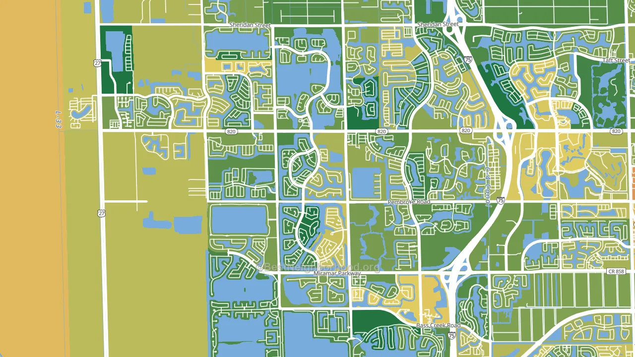 Silver Lakes, Pembroke Pines, FL block-group voter-turnout map