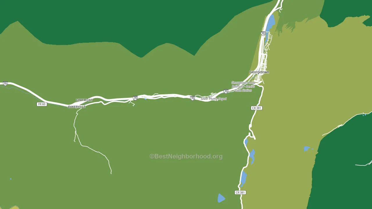 Silver Plume, CO block-group voter-turnout map