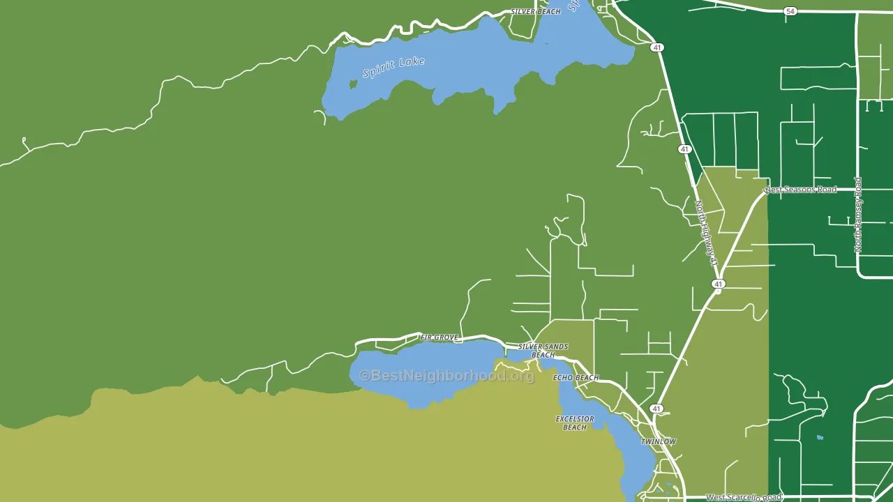 Silver Sands Beach, ID block-group voter-turnout map