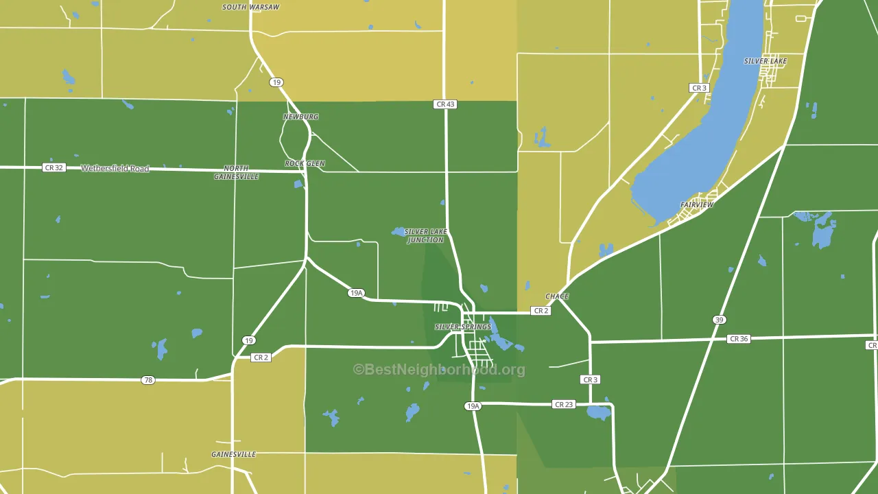 Silver Springs, NY block-group voter-turnout map