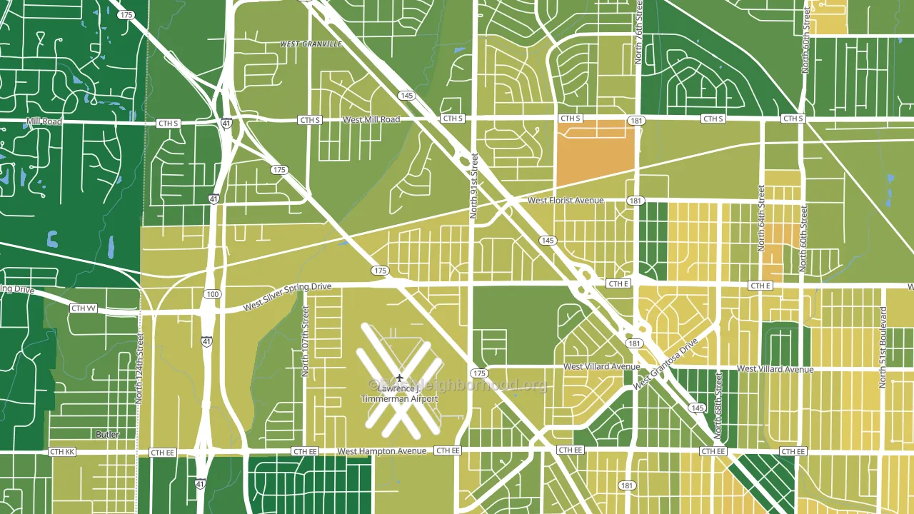 Silver Swan, Milwaukee, WI block-group voter-turnout map