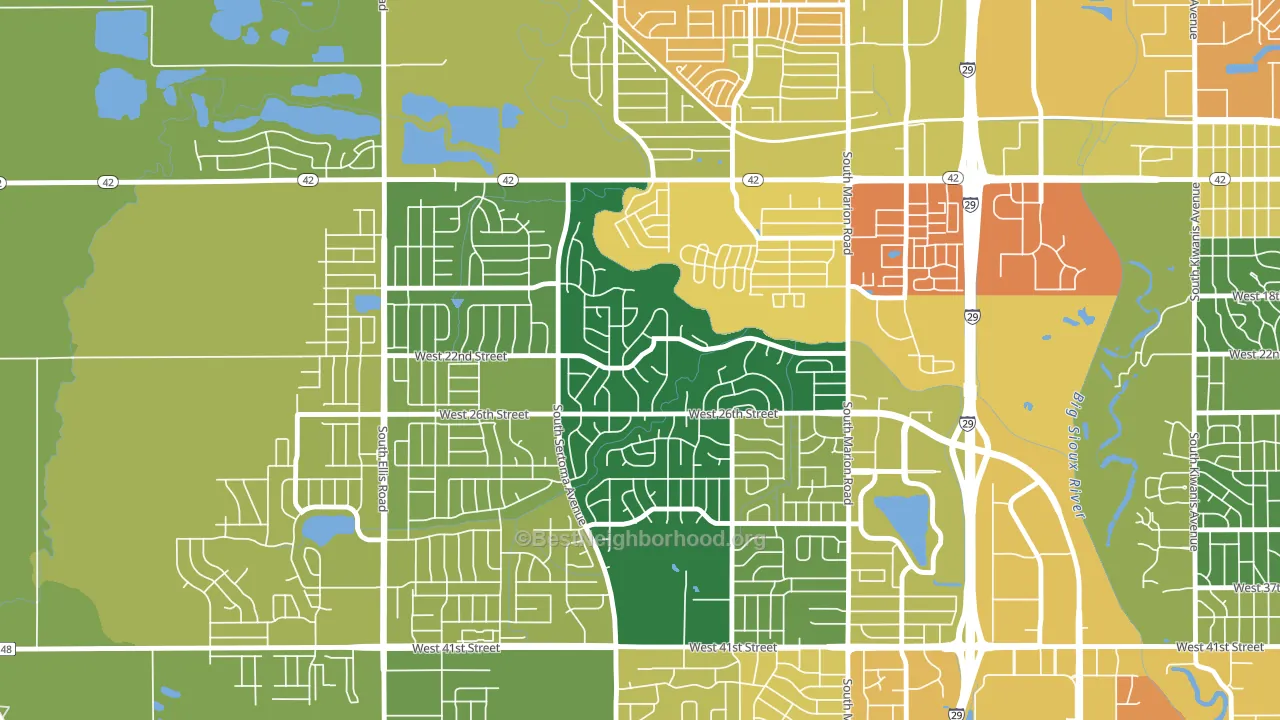 Silver Valley Addition, Sioux Falls, SD block-group voter-turnout map