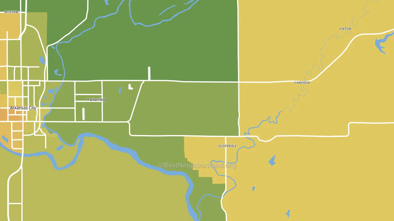 Silverdale, KS block-group voter-turnout map