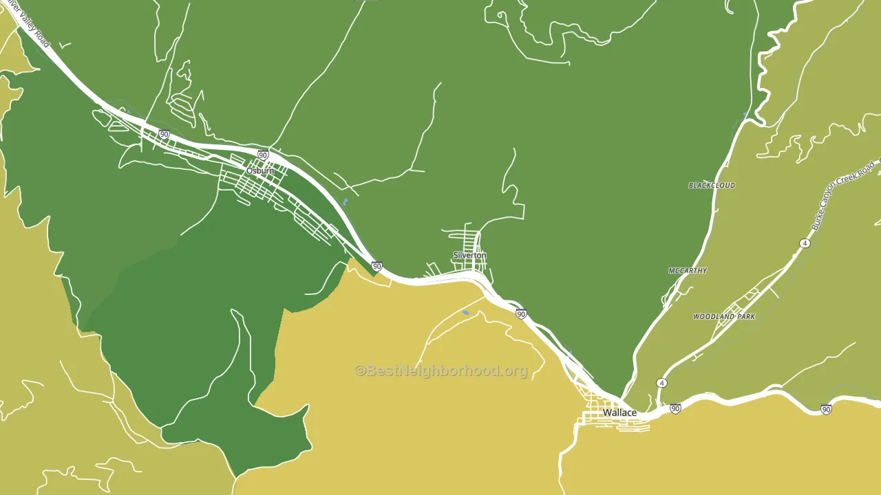 Silverton, ID block-group voter-turnout map