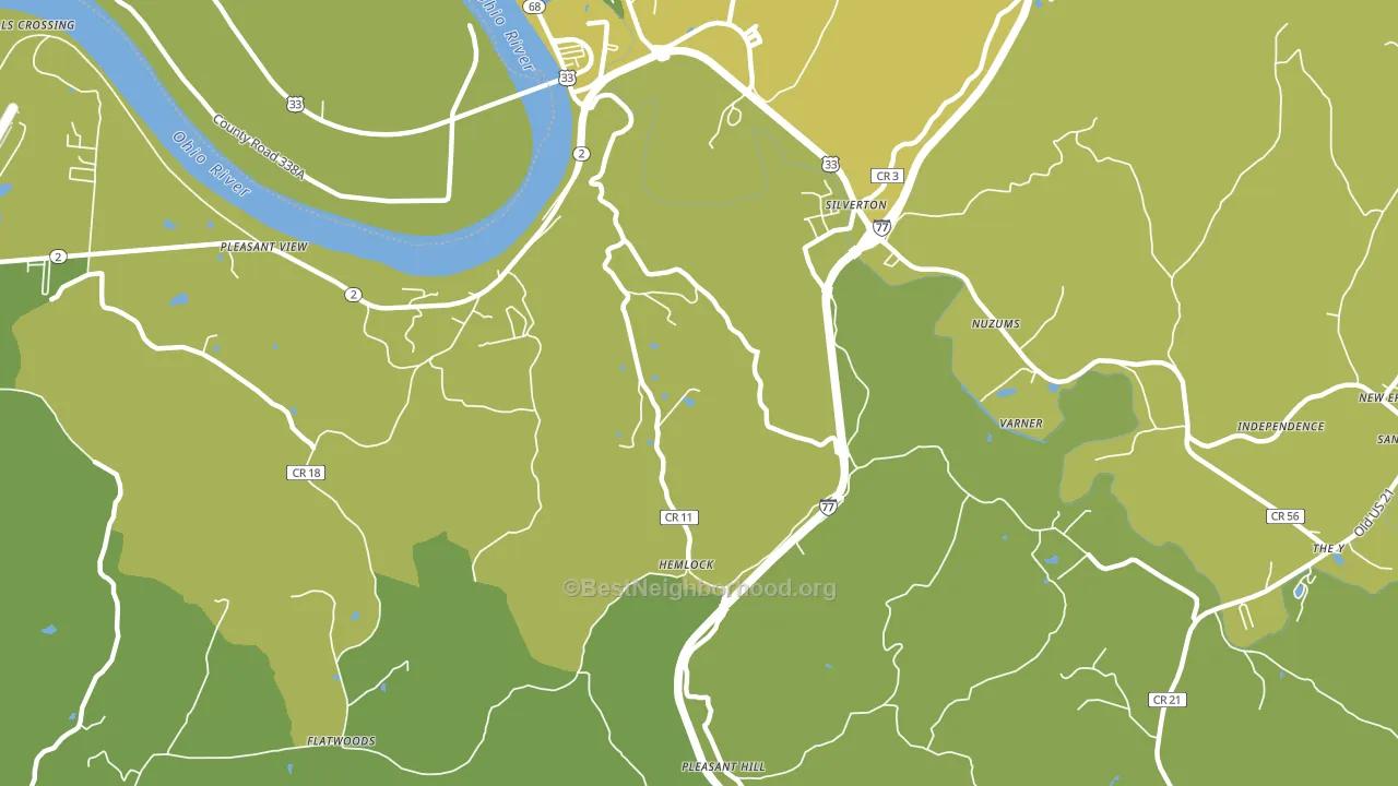 Silverton, WV block-group voter-turnout map
