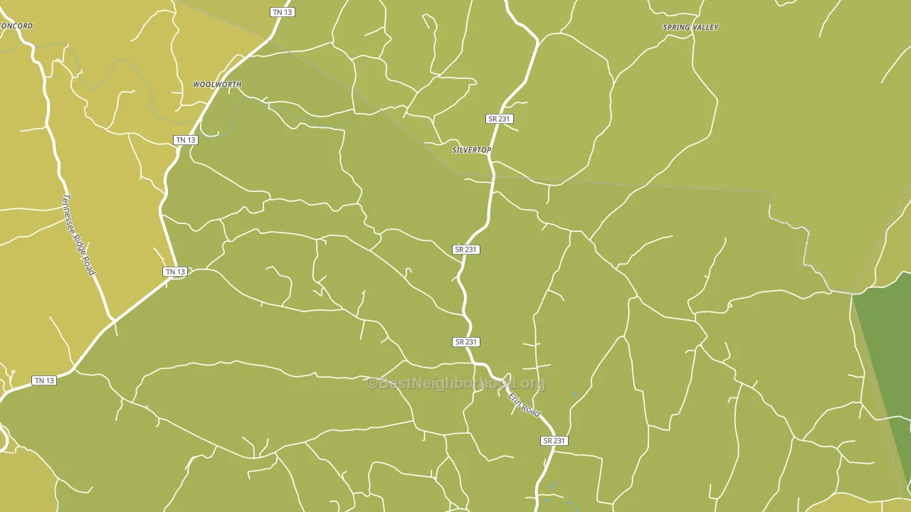Silvertop, TN block-group voter-turnout map