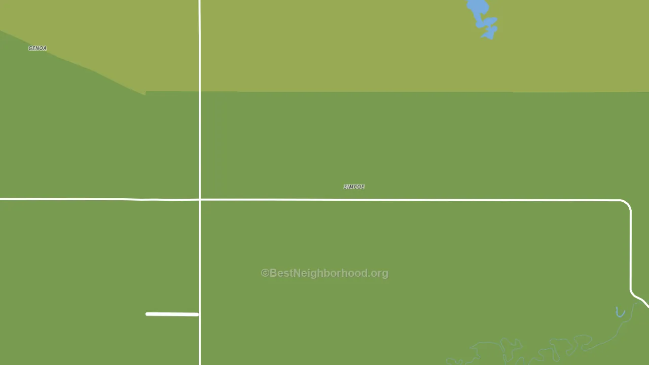 Simcoe, ND block-group voter-turnout map