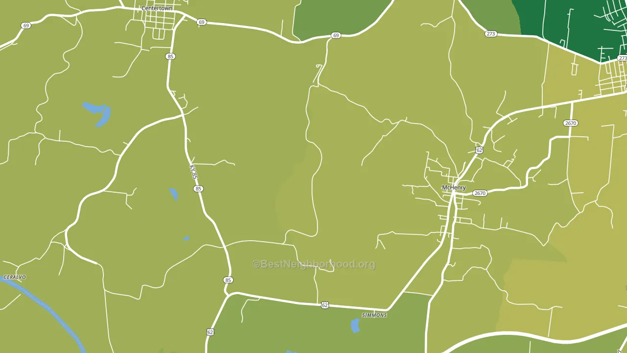 Simmons, KY block-group voter-turnout map