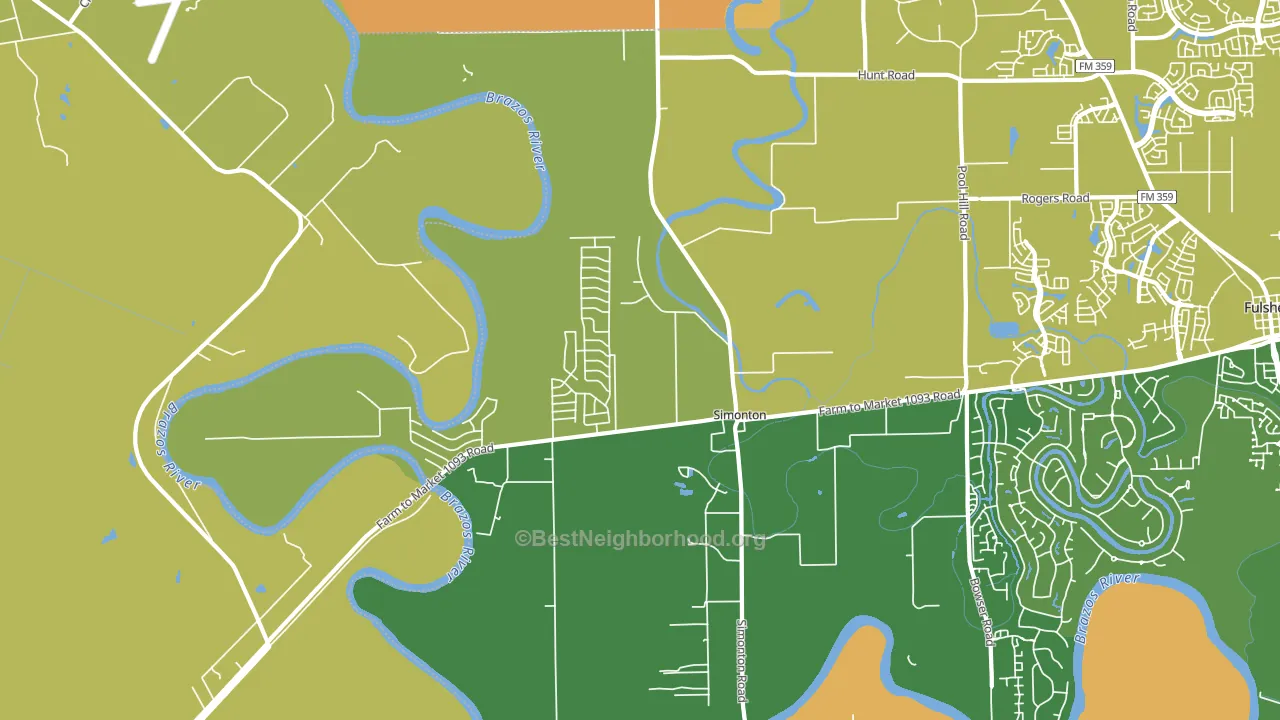 Simonton, TX block-group voter-turnout map
