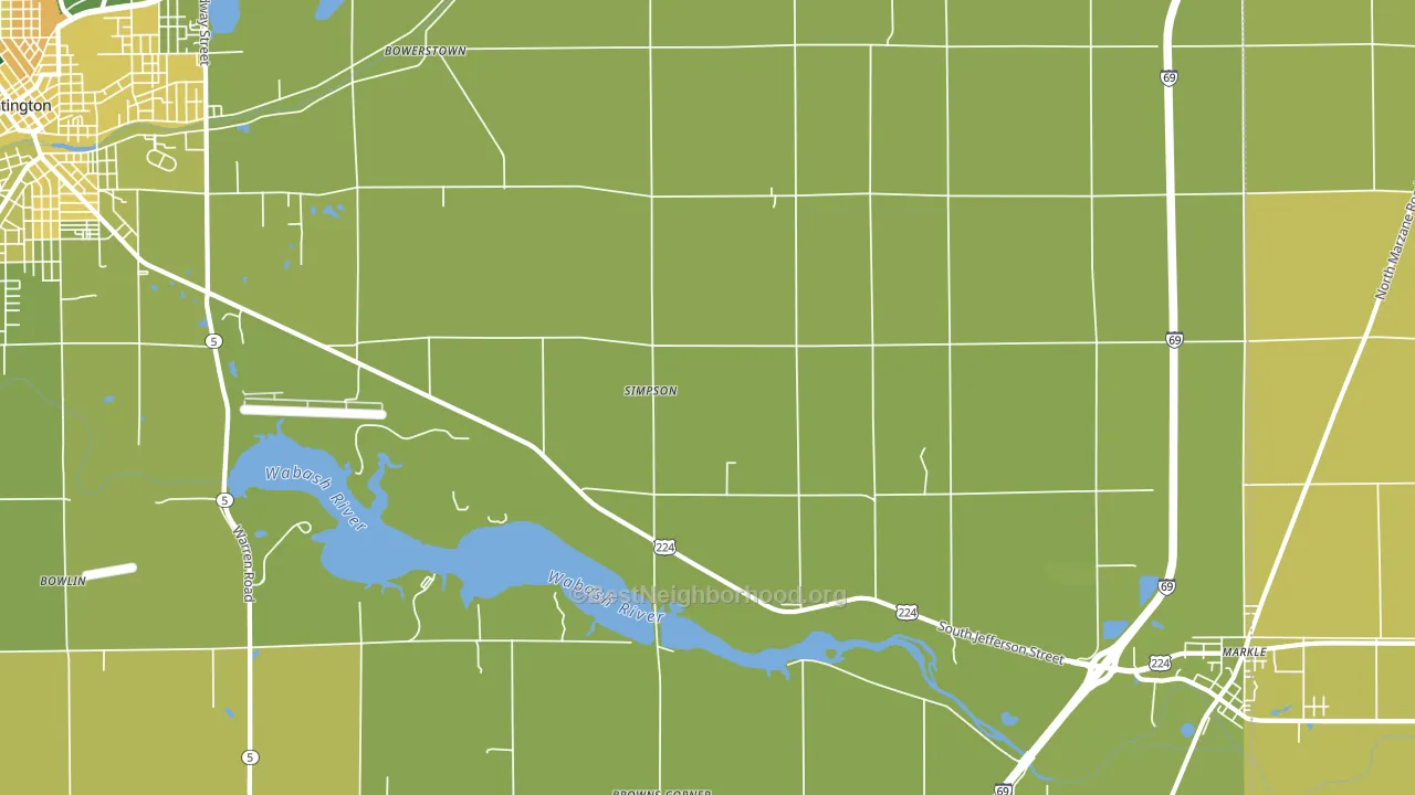 Simpson, IN block-group voter-turnout map