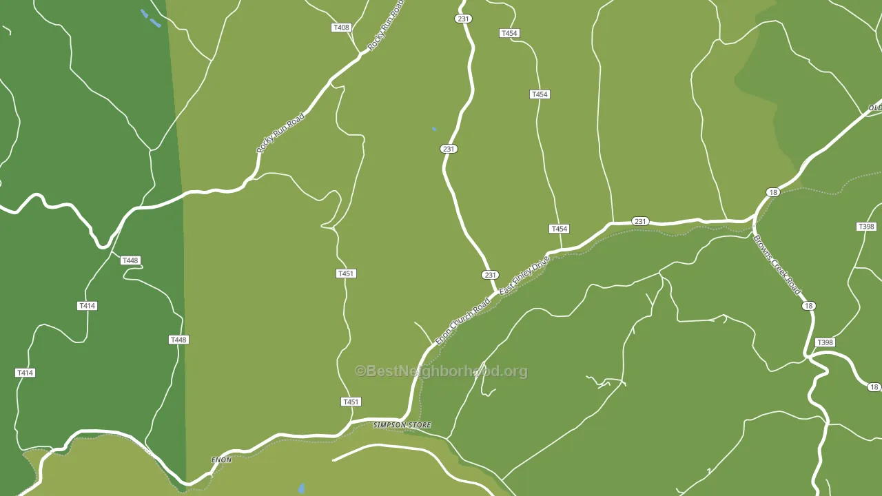 Simpson Store, PA block-group voter-turnout map