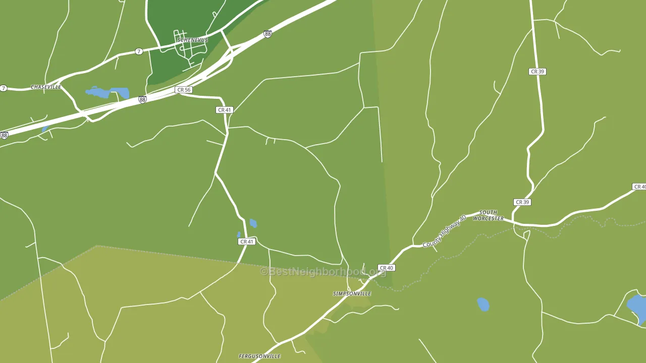 Simpsonville, NY block-group voter-turnout map