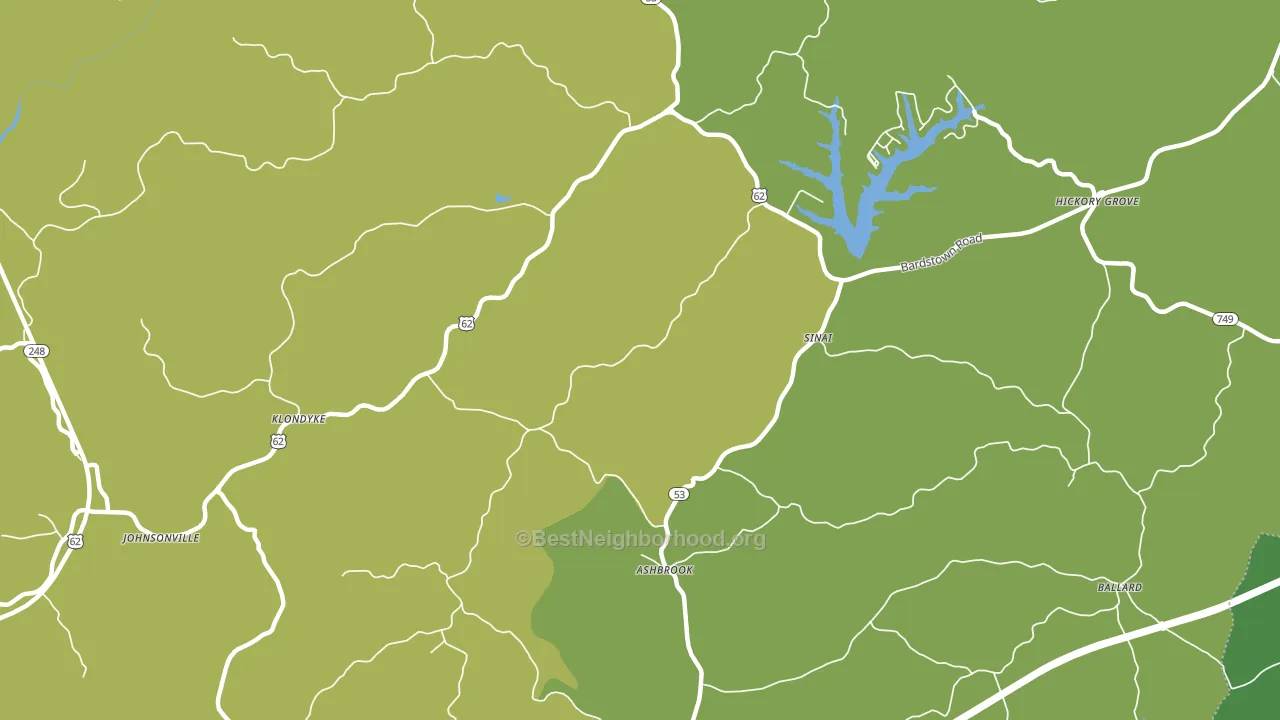 Sinai, KY block-group voter-turnout map