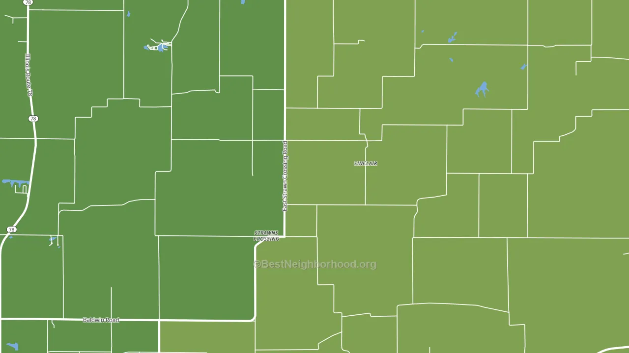 Sinclair, IL block-group voter-turnout map