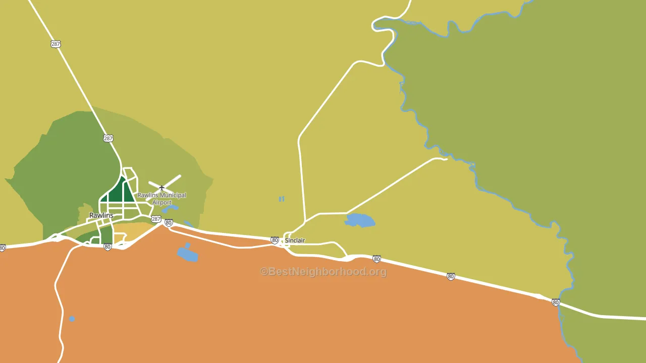 Sinclair, WY block-group voter-turnout map