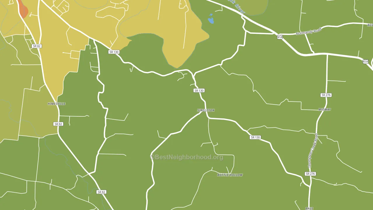 Singleton, TN block-group voter-turnout map