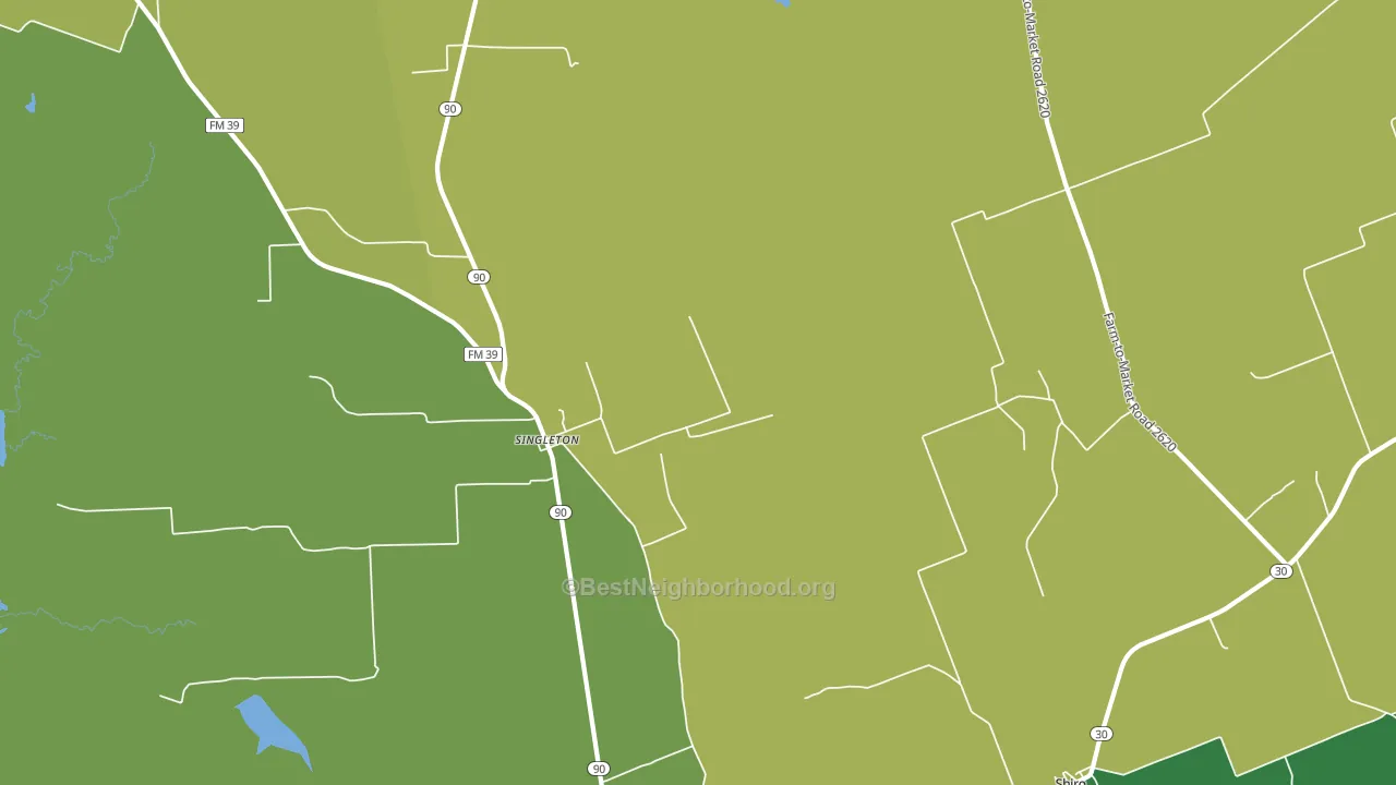 Singleton, TX block-group voter-turnout map