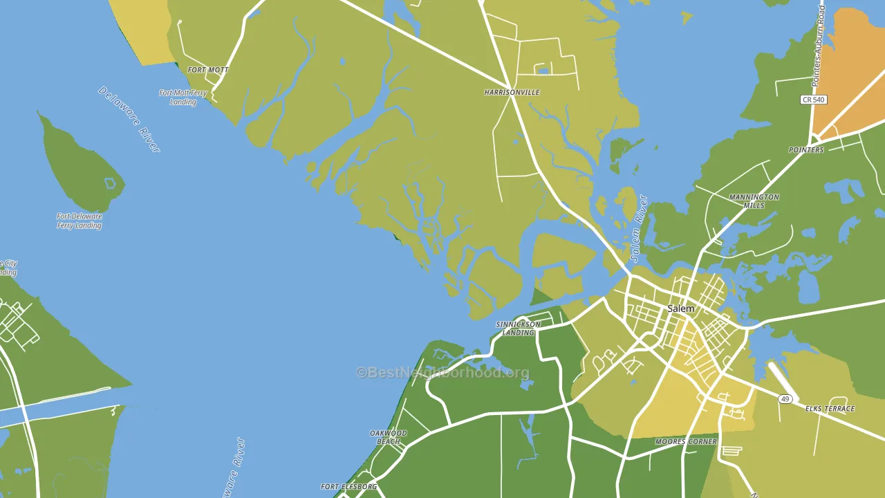 Sinnickson Landing, NJ block-group voter-turnout map