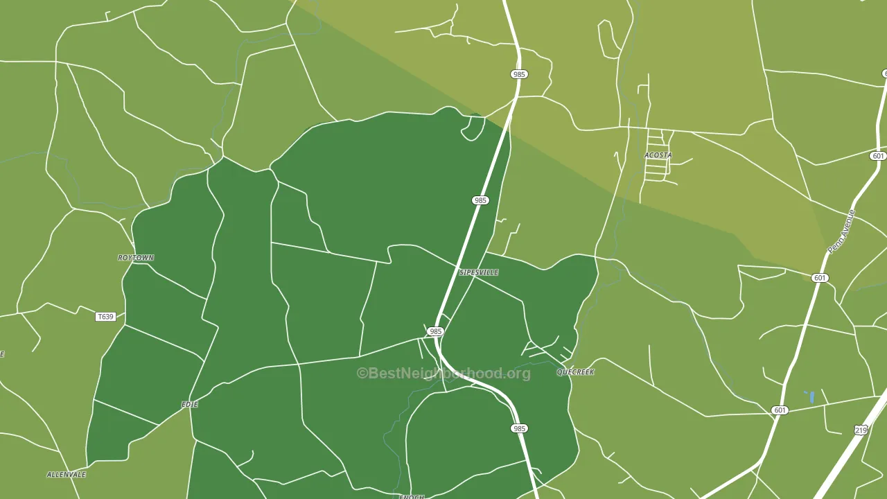 Sipesville, PA block-group voter-turnout map