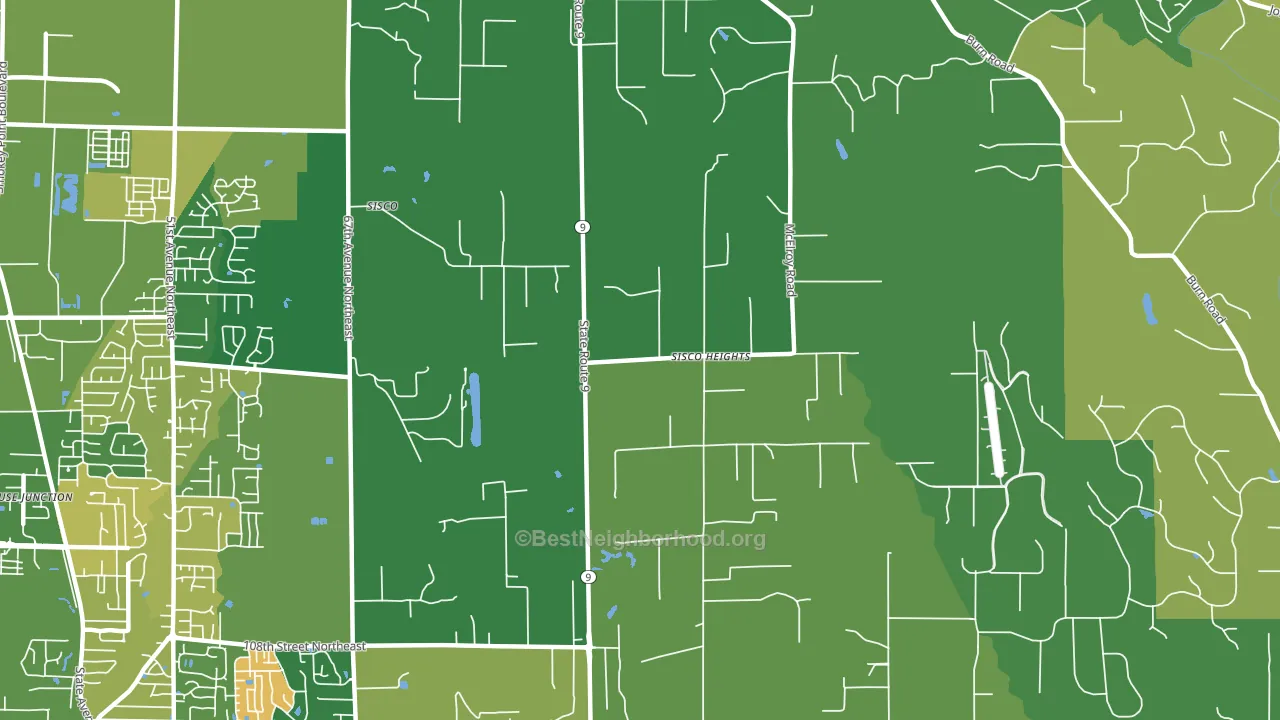 Sisco Heights, WA block-group voter-turnout map