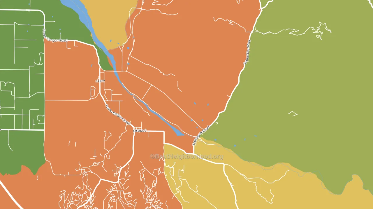 Sisquoc, CA block-group voter-turnout map