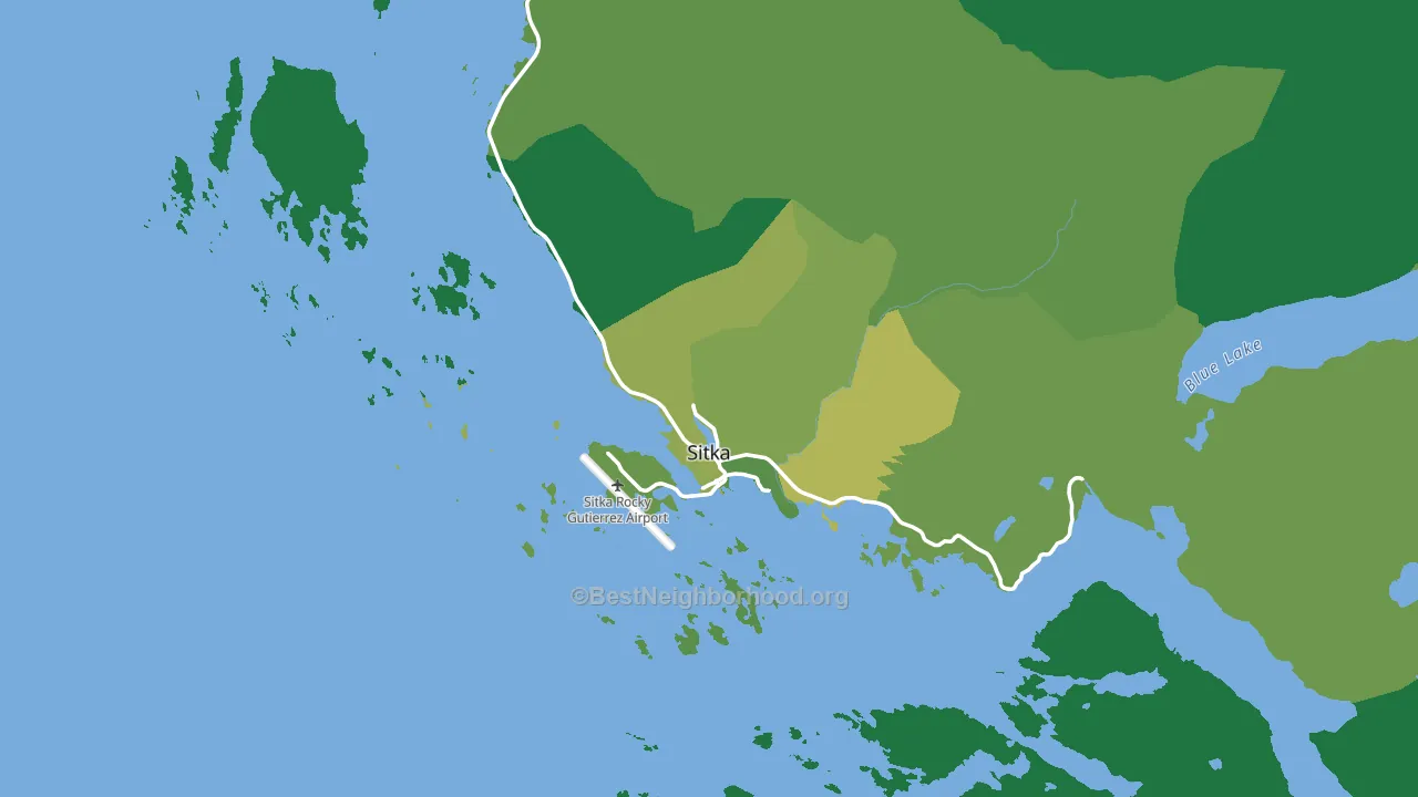 Sitka, AK block-group voter-turnout map