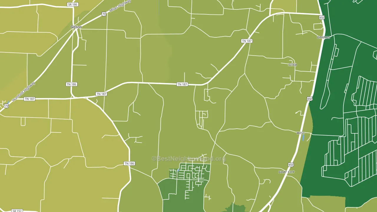 Sitka, TN block-group voter-turnout map