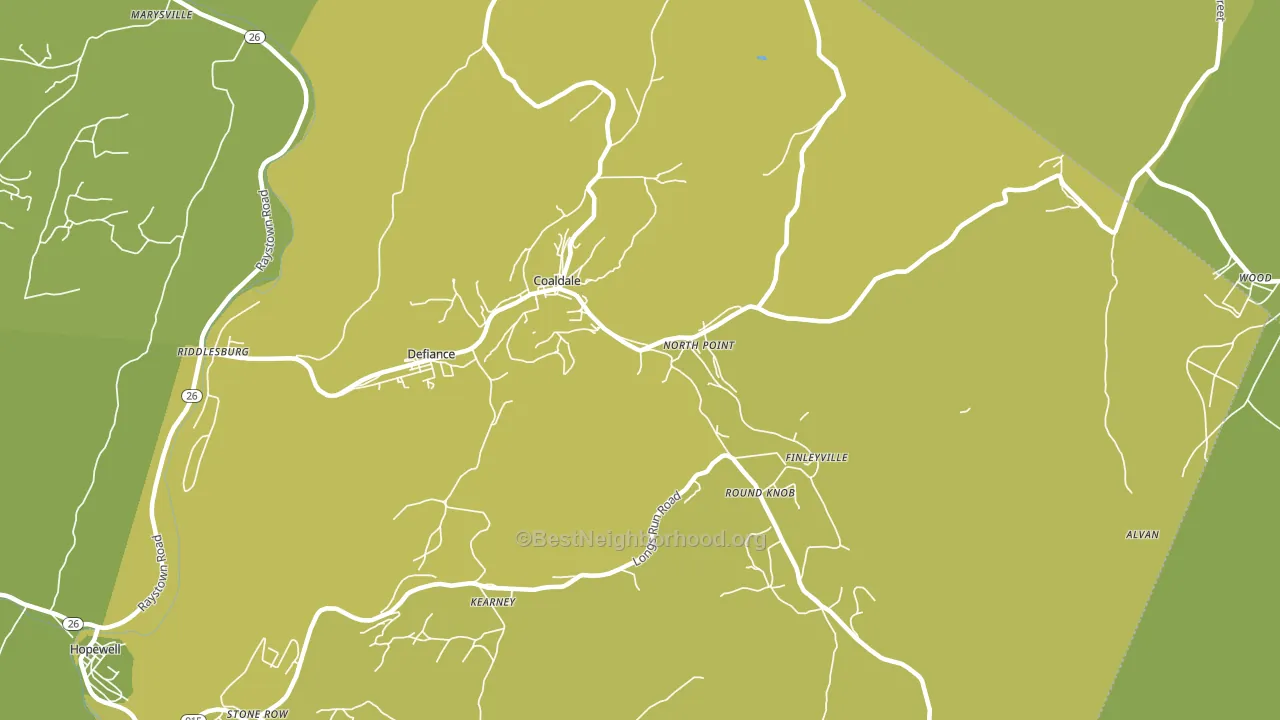 Six Mile Run, PA block-group voter-turnout map