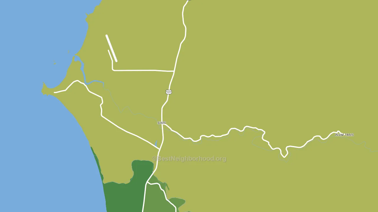 Sixes, OR block-group voter-turnout map