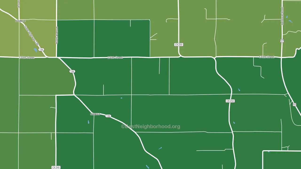 Sixmile, IA block-group voter-turnout map