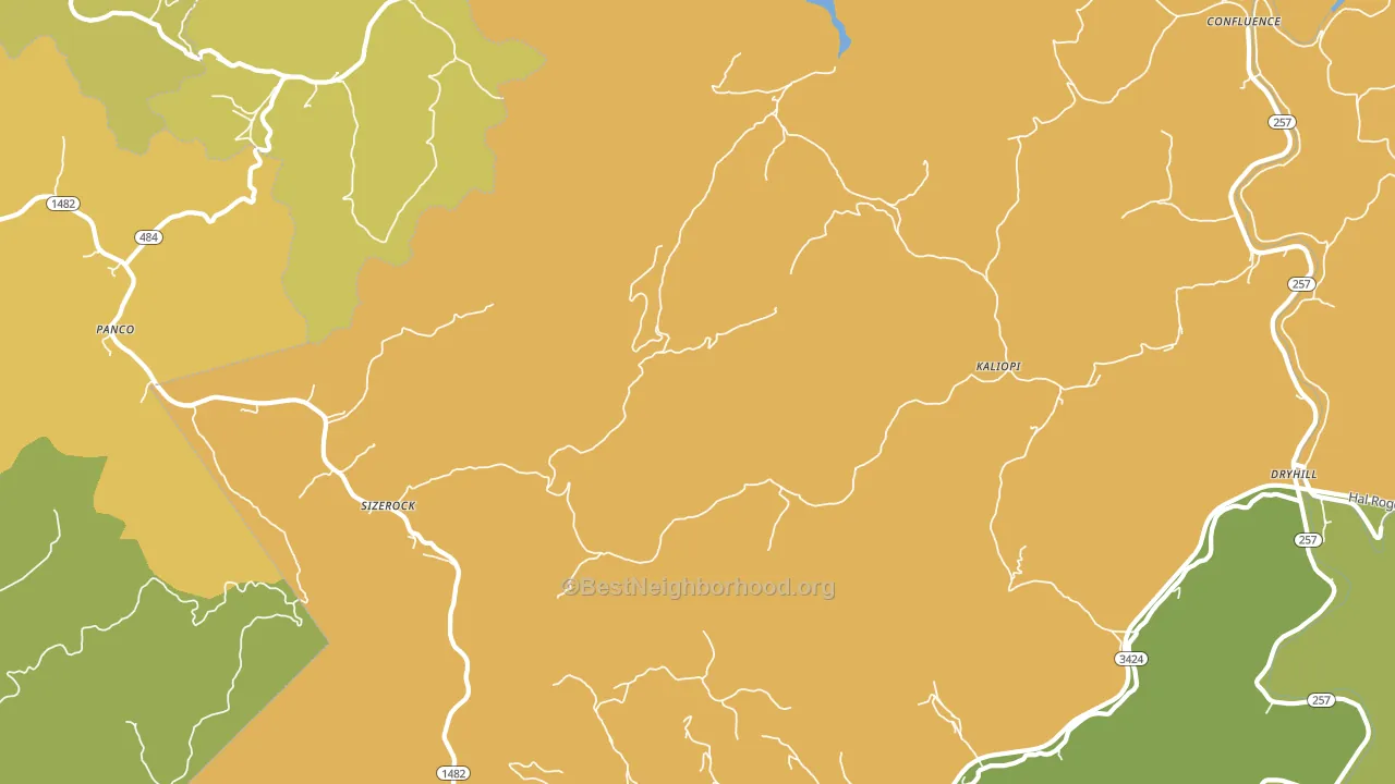 Sizerock, KY block-group voter-turnout map